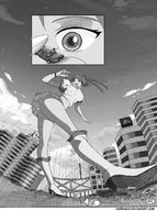panties city monochrome destruction boots shrunken_people vehicles eyes vehicle_crush panels