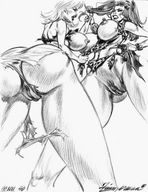 breasts drawing giantess pussy monochrome butt huge_breasts giganta ginormica fighting giantesses julius_zimmerman monsters_vs_aliens point_of_view ripped_clothing leopard_print no_background dc_comics susan_murphy hair_pull