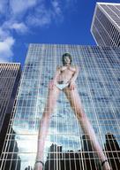 giantess asian skyscraper reflection danna long_legs