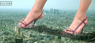 giantess collage feet city mega destruction helicopter sandals blue_nails