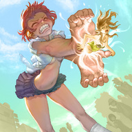 drawing panties color anime fairy underboob uniform shrunken_woman