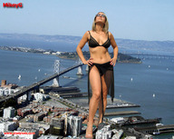drawing giantess collage city mega swimsuit anime mikeyg