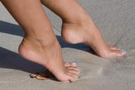 collage beach toes barefoot wet shrunken_men sand underneath implied_crush
