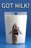 collage blonde high_heels milk shorts glass shrunken_woman avril_lavigne black_top docop purple_nails