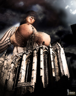 breasts giantess collage mega destruction breast_crush zoolp cathedral