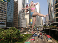 giantess collage city mega blonde barefoot traffic shorts bus kicking beregous jenni_czech pink_bra destroyed_cars